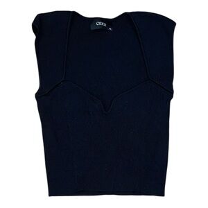 Cider black ribbed crop top